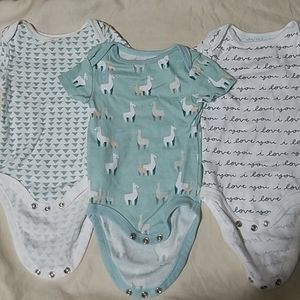 Set of three 0-3 month baby clothes